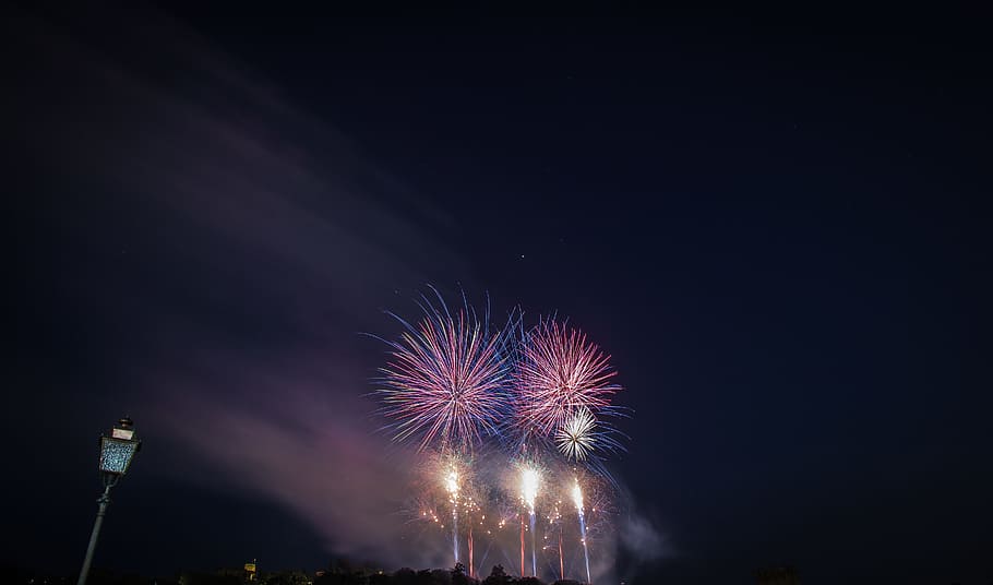 fireworks display, fireworks during nighttime, San Giovanni, sky HD wallpaper