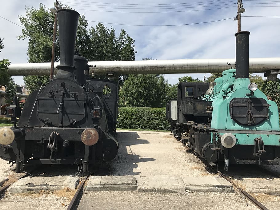 locomotive, train, park, rail transportation, train - vehicle HD wallpaper