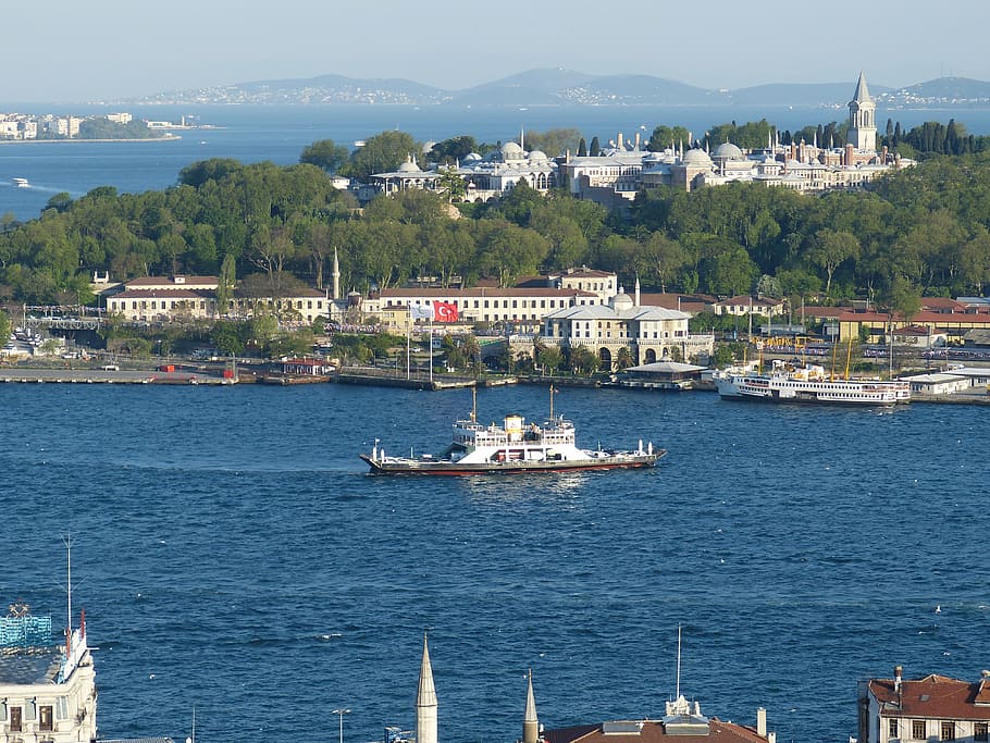 istanbul, turkey, bosphorus, sea, outlook, view, old town, ship, HD wallpaper