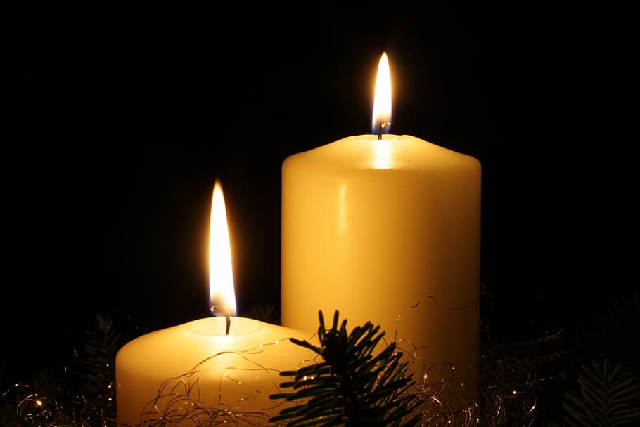 candles, flame, candlelight, burn, dark, wax candle, fire, burning HD wallpaper