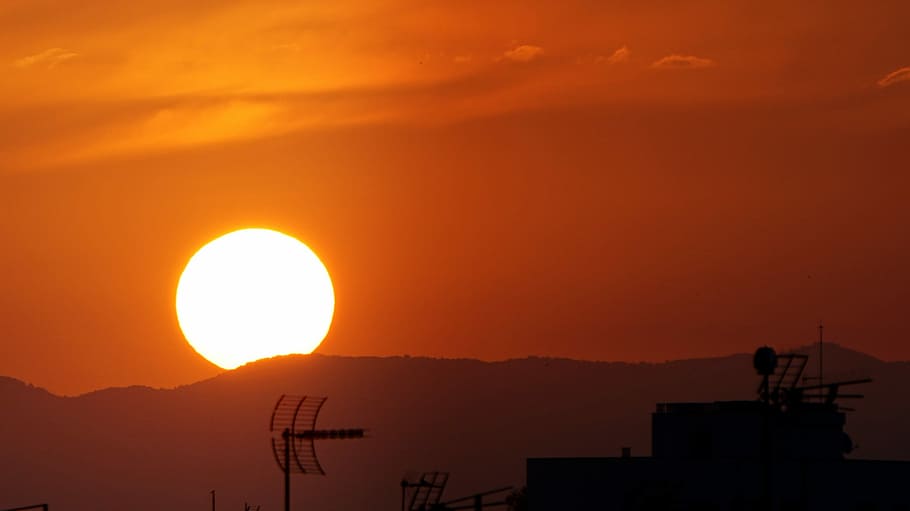 sun, alba, sky, orange, clouds, red, dawn, nature, backlight HD wallpaper