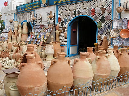 pottery, ceramic, crafts, container, tunisia, art and craft HD wallpaper