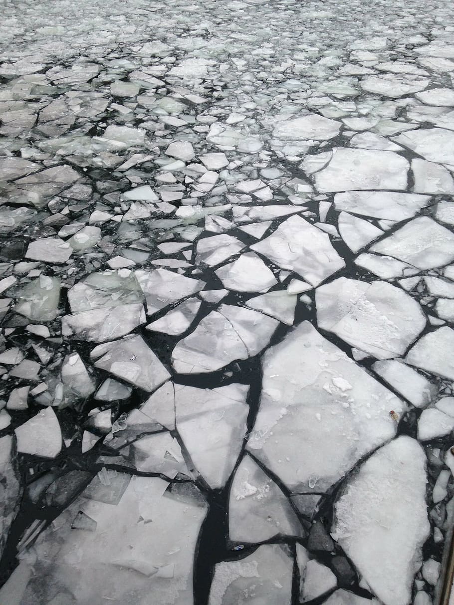 ice, river, frozen, cold, nature, winter, water, snow, chicago HD wallpaper