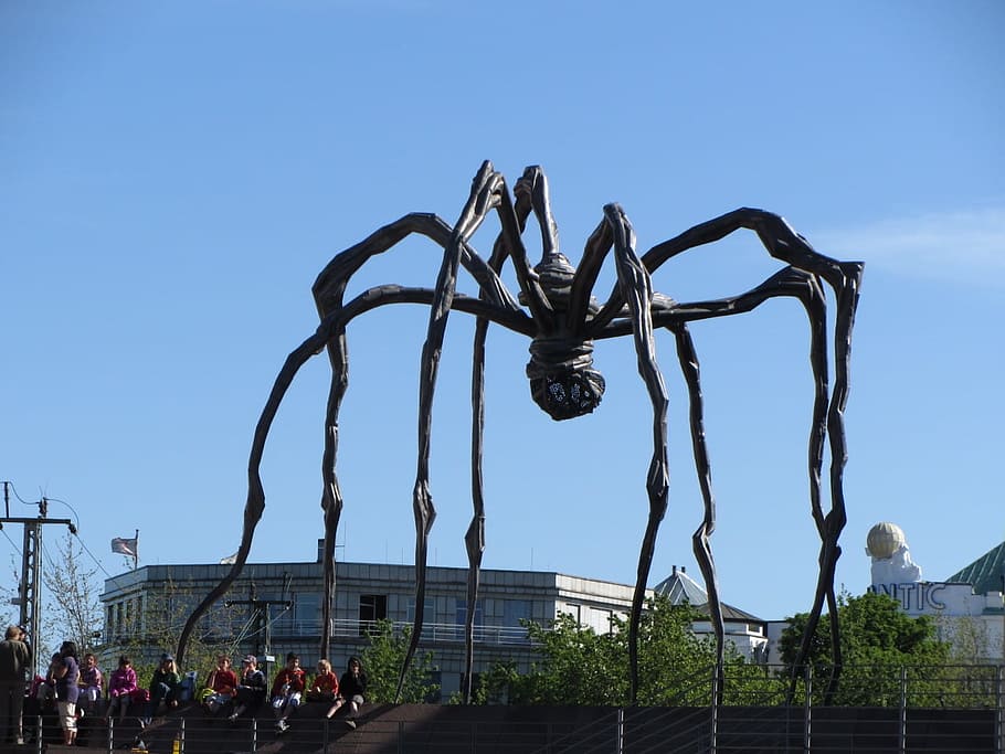 hamburg, uni, spider, art, artwork, sky, architecture, nature HD wallpaper