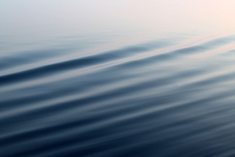 placid body of water, ripples, blue, surface, liquid, nature, HD wallpaper