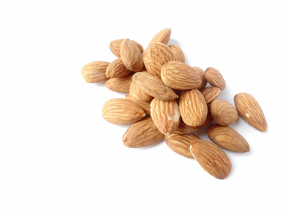 brown nuts, almonds, delicious, nibble, food, knabberzeug, eat HD wallpaper