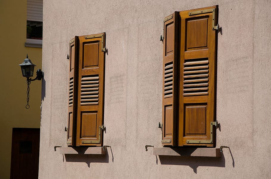 Shutters, Midday Sun, High Contrast, france, alsace, architecture, HD wallpaper