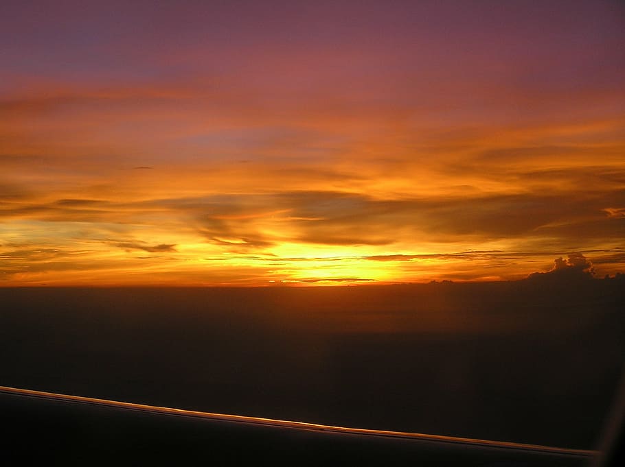 sunset, sky, sunrise, sunlight, sunny, horizon, dom, dawn, dusk HD wallpaper