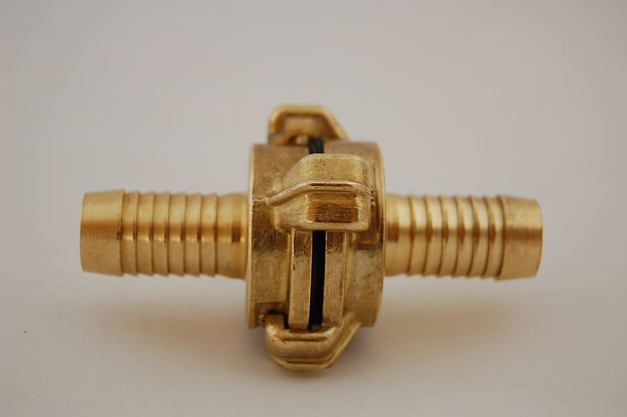 Plug, Brass, geka, metal, steel, close-up, single Object, studio shot HD wallpaper