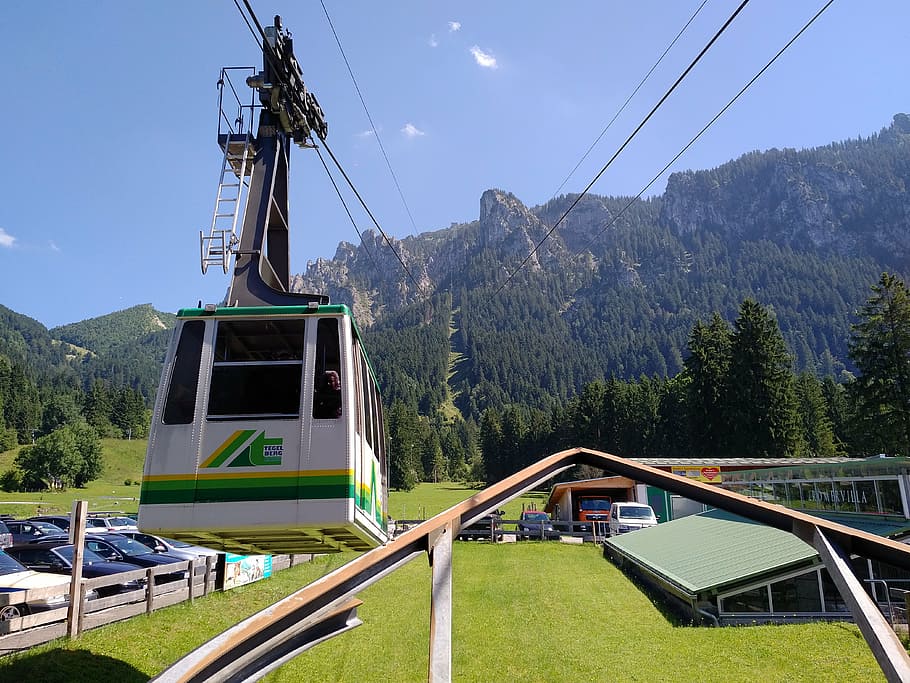 tegelberg, tegel mountain rail, cable car, schwangau, bottom station, HD wallpaper