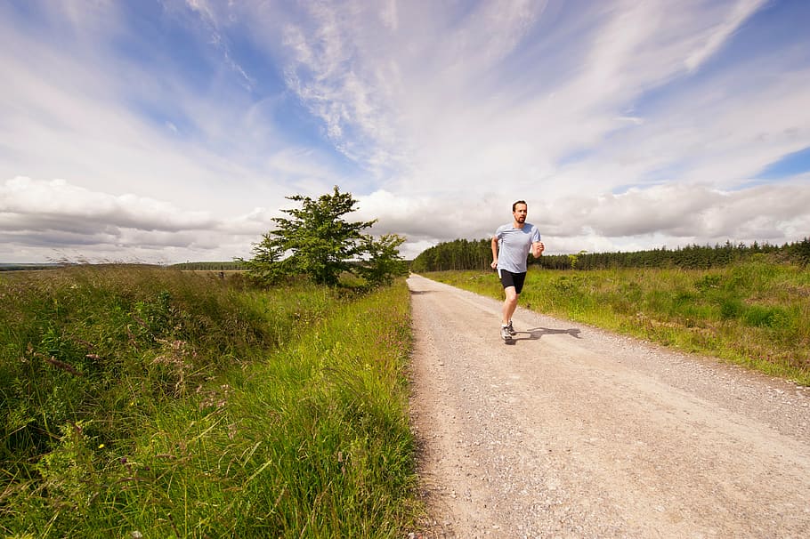man running on dirt road during daytime, people, exercise, jogging HD wallpaper