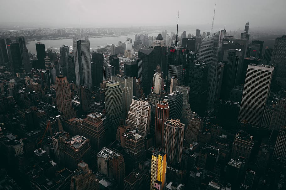 Top Of The World, aerial view of city buildings, architecture HD wallpaper