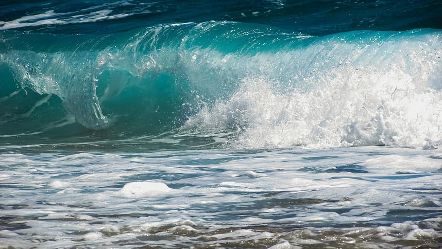 Wave, Bubbles, Foam, Spray, Energy, water, splash, liquid, sea HD wallpaper