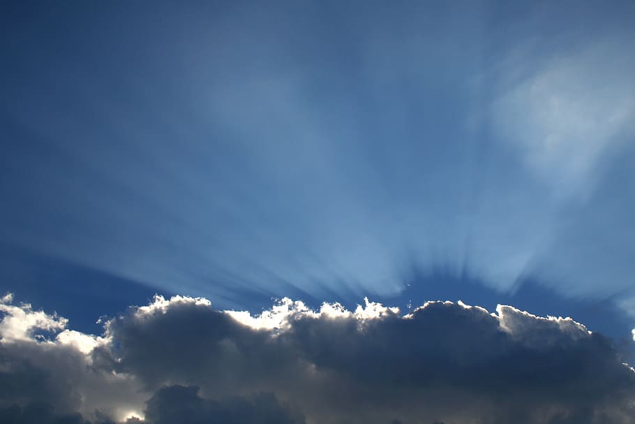 cloud, sky, sun behind cloud, cloud - sky, beauty in nature HD wallpaper