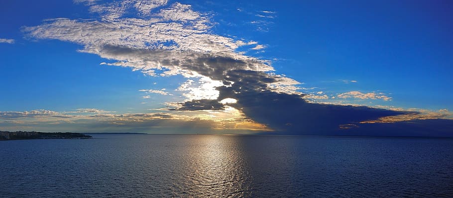 water, nature, panoramic, landscape, sky, sea, scenics - nature HD wallpaper
