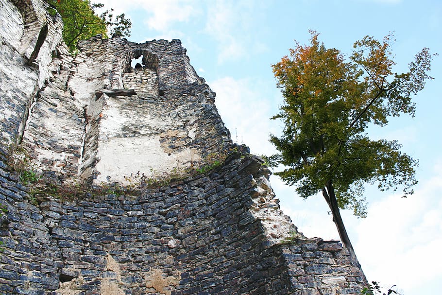 castle, tower, ruin, building, lapsed in north rhine westphalia, HD wallpaper