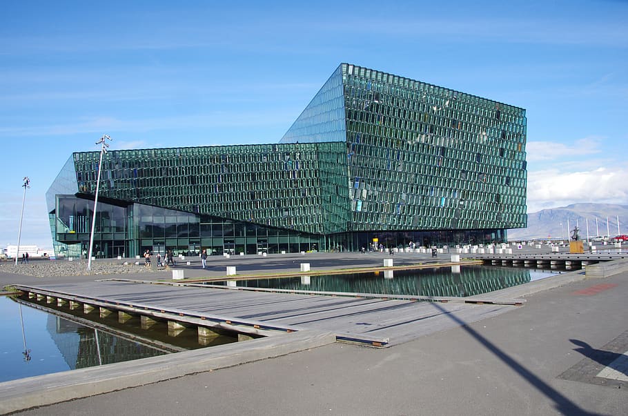 iceland, harpa concert hall, reykjavik, architecture, building