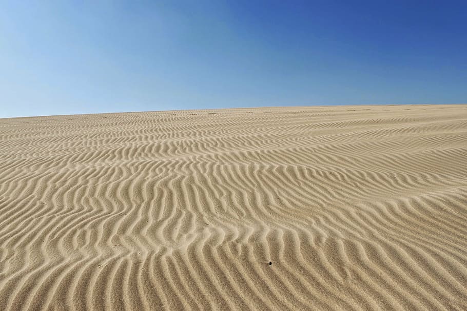 beige desert sand at daytime, air, drought, sand dune, outdoors HD wallpaper
