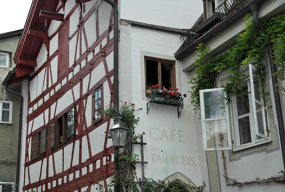 building, architecture, truss, eichstätt, bavaria, hauswand HD wallpaper