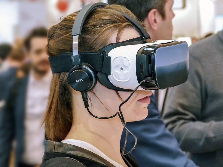 woman using VR headset, Glasses, Oculus, Virtual, Reality, virtual reality, HD wallpaper