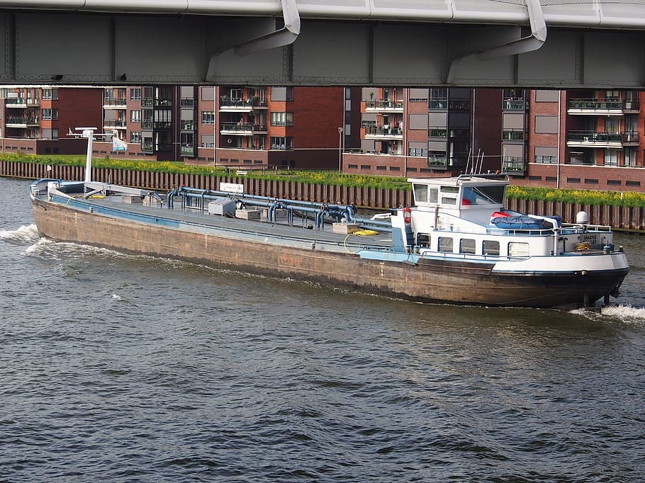 amatis, canal, ship, vessel, transport, freight, cargo, amsterdam HD wallpaper
