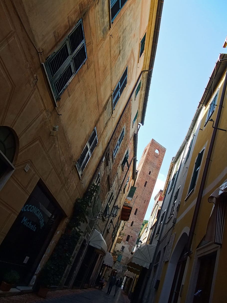 noli, italy, tower, architecture, built structure, building exterior HD wallpaper