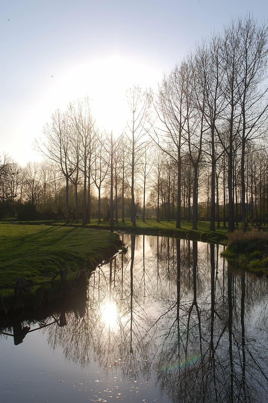 landscape, river, reflections, nature, tree, outdoors, water HD wallpaper