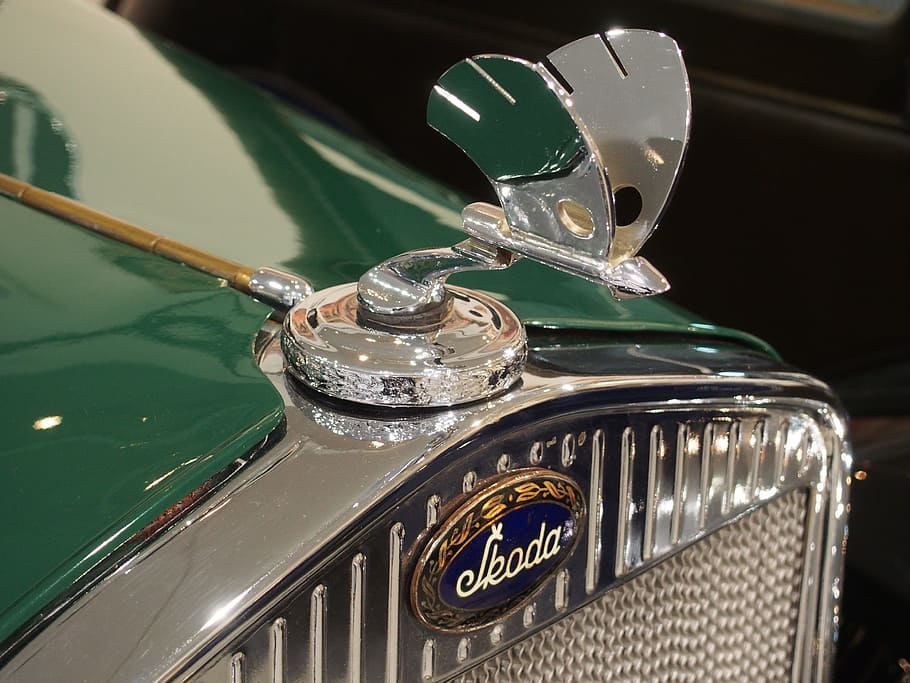 skoda, sign, auto, metal, no people, mode of transportation HD wallpaper