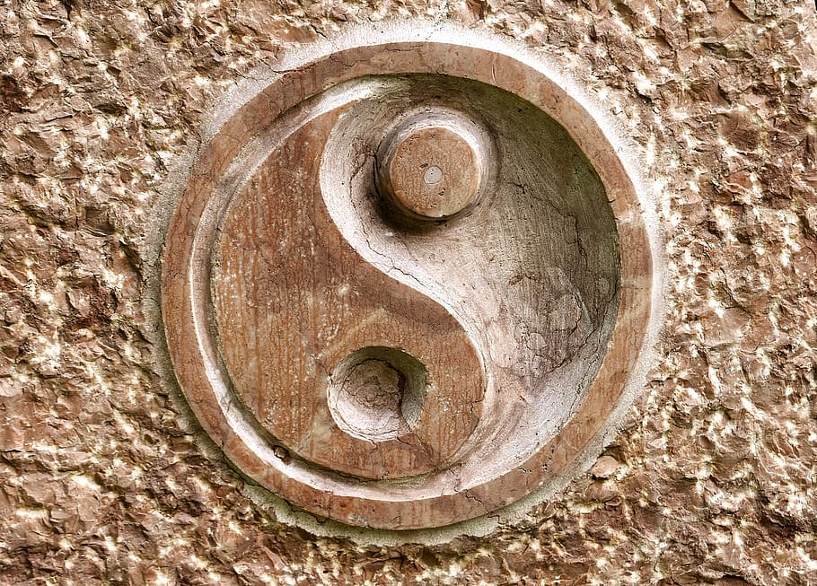 Yin and Yang decor, yin yang, about, qi gong, chinese, stone, HD wallpaper