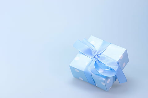 teal and white gift box, made, surprise, loop, christmas, festival HD wallpaper