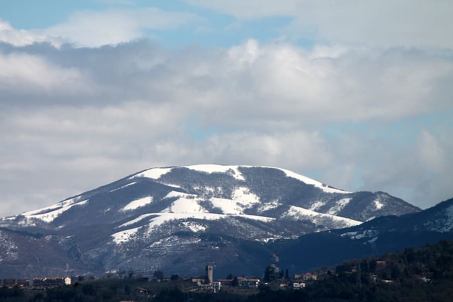 mountain, snow, winter, bianca, landscape, sky, cold temperature HD wallpaper
