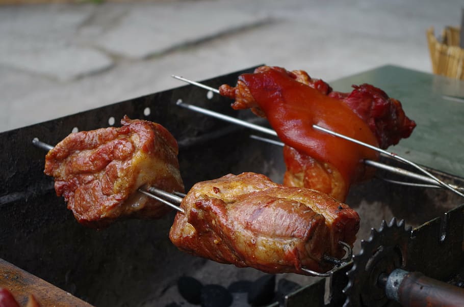 meat, grill, baking, food, food and drink, barbecue, freshness HD wallpaper