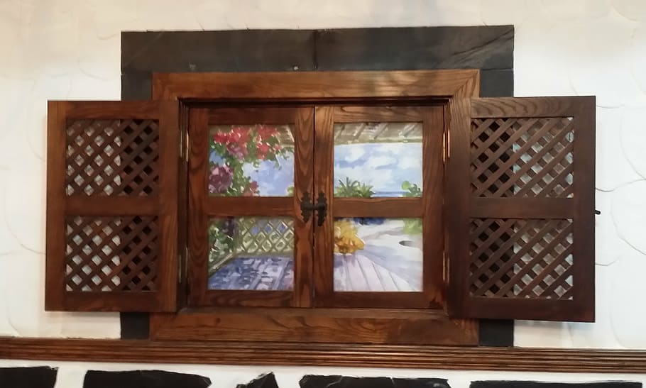 window, shutter, open, romantic, frame, indoors, glass - material HD wallpaper