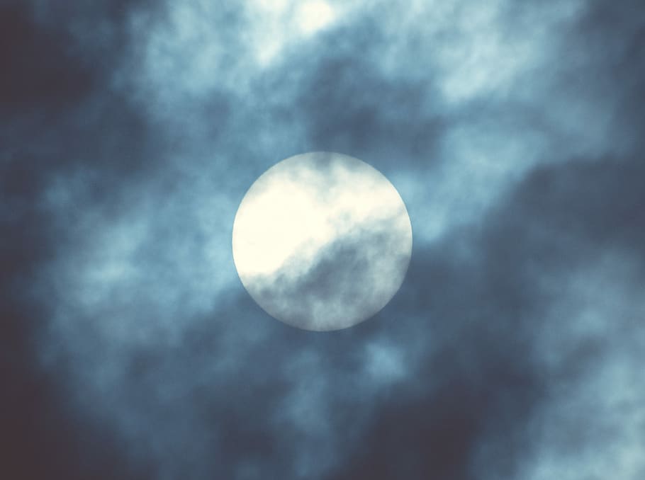 full moon covered by clouds, full moon, dark, sky, brazil, cloud - sky, HD wallpaper