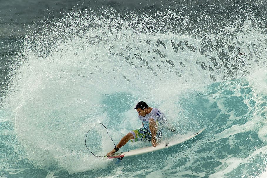 man surfboarding during daytime, surfer, surfing, wave, water HD wallpaper