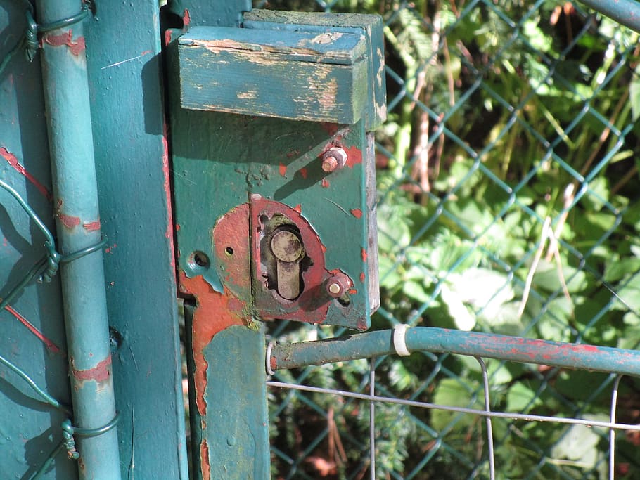 door lock, stainless, old, castle, fitting, locks to, rusty HD wallpaper