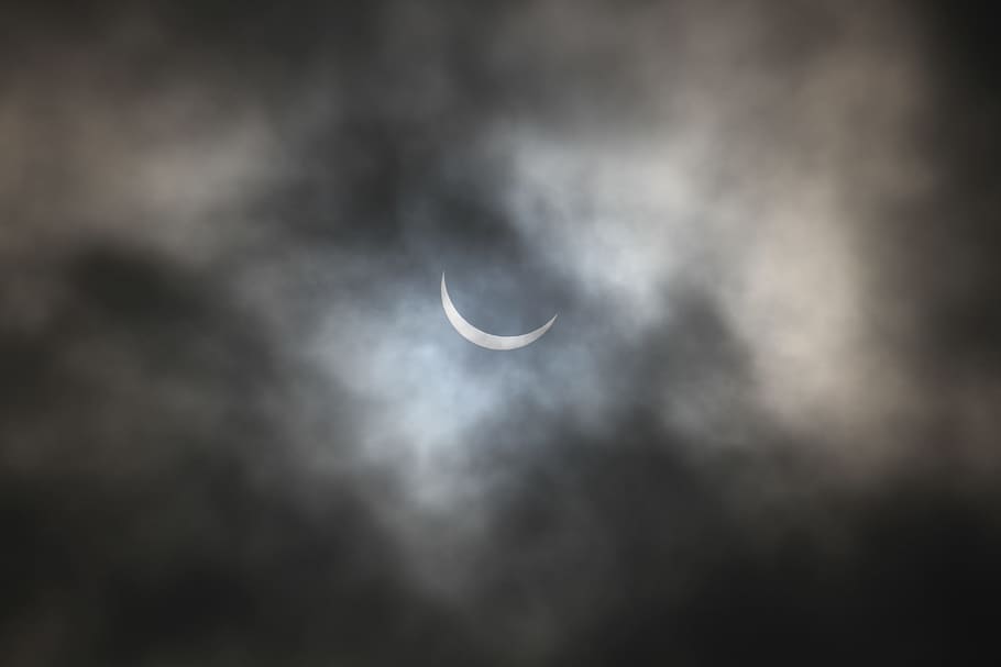 eclipse, solar, sky, cloud - sky, space, moon, no people, astronomy HD wallpaper