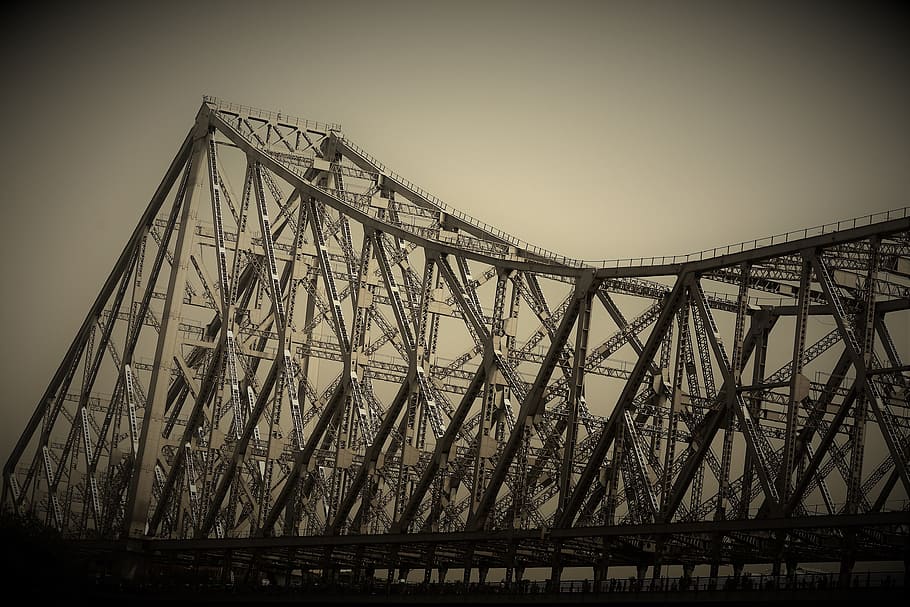 bridge, construction, architecture, iron, outdoors, steel, industry HD wallpaper