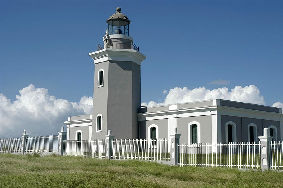 Cabo Rojo Light in Puerto Rico, building, clouds, photos, lighthouse, HD wallpaper