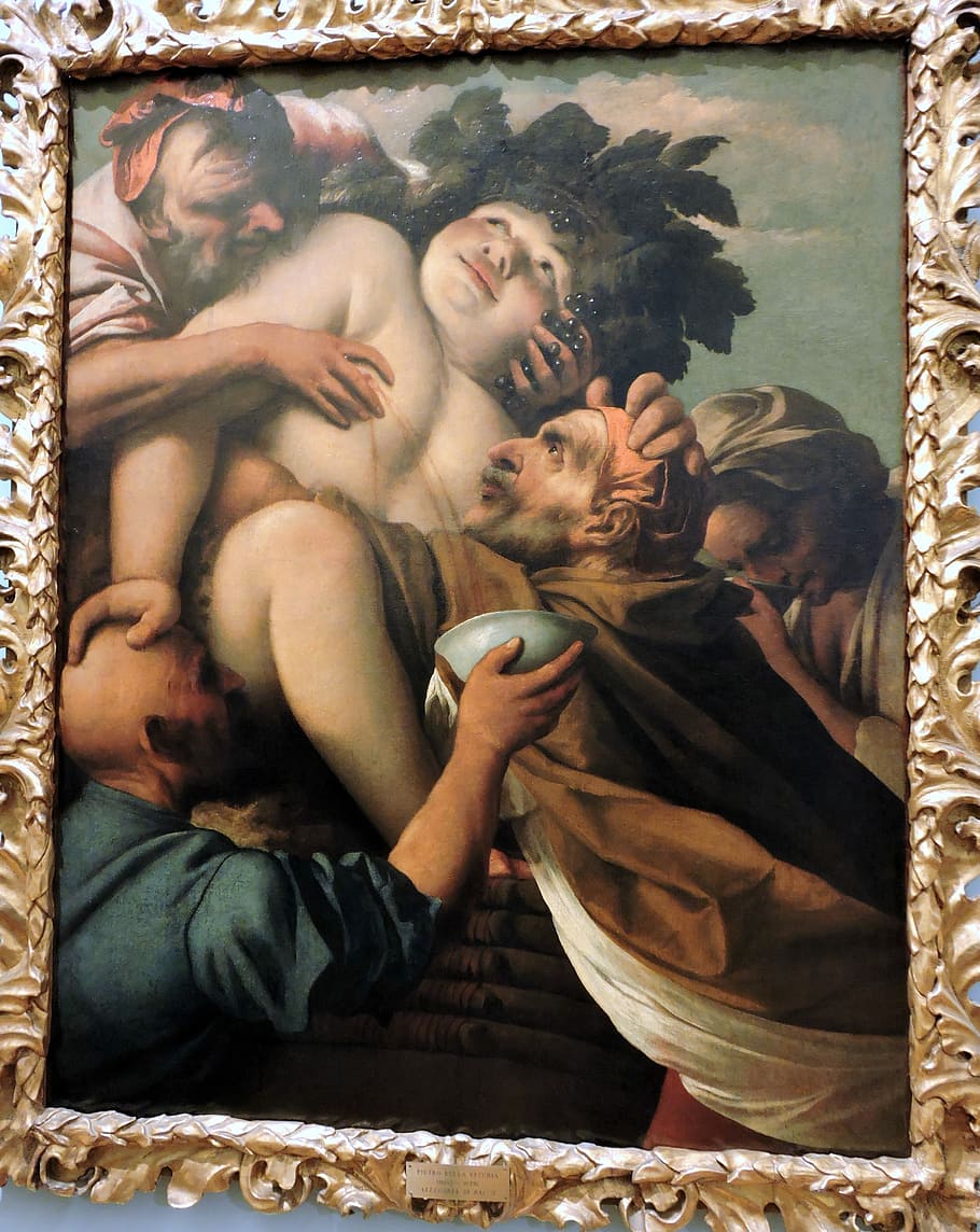 Bacchus, Elderly, Framework, the framework, pietro della vecchia HD wallpaper