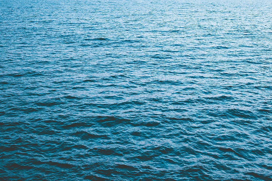 blue ocean water, rippling body of water, sea, texture, pattern HD wallpaper