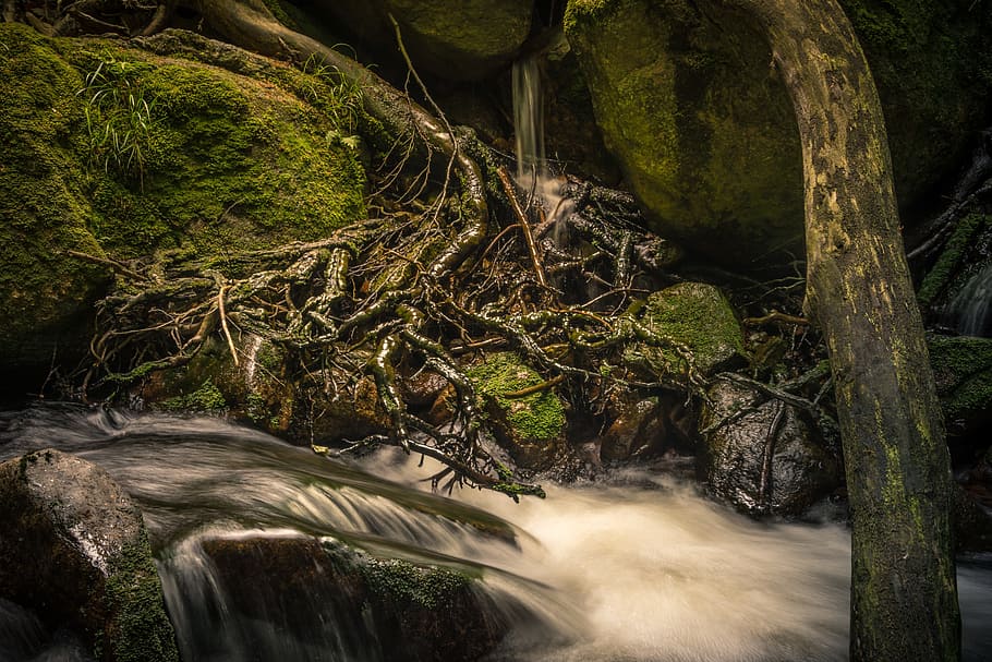 long exposure, landscape, waters, river, flow, romantic, mood HD wallpaper