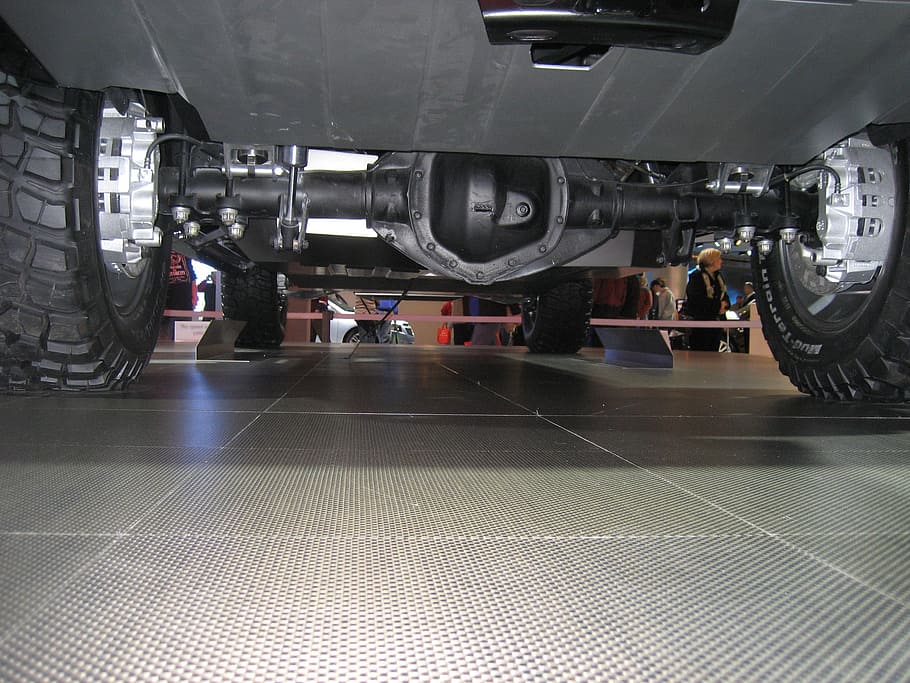 photo of gray and black vehicle below, repair, working, mechanic HD wallpaper