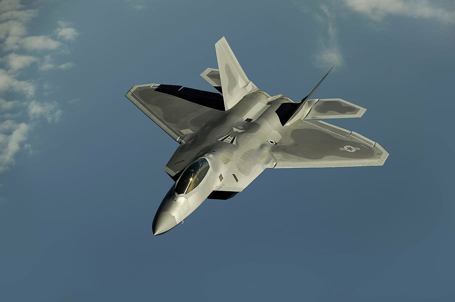 low angle photography of fighter jet, fighter aircraft, f 22 raptor, HD wallpaper