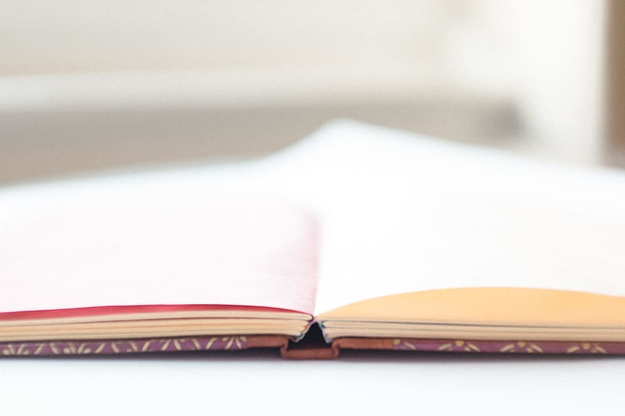 Minimal empty book, objects, education, close-up, learning, page HD wallpaper