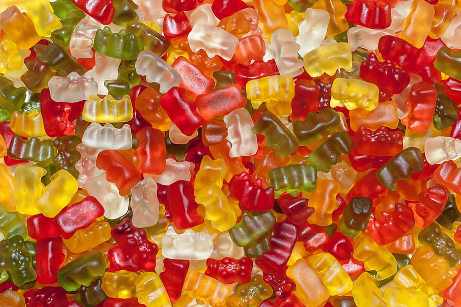haribo, gummy, candy, sweet, delicious, colorful, sugar, unhealthy, HD wallpaper