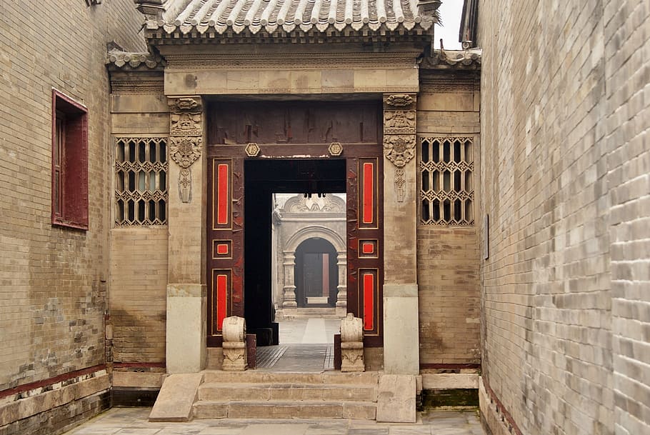 Door, Perspective, Architecture, pierre, building Exterior HD wallpaper