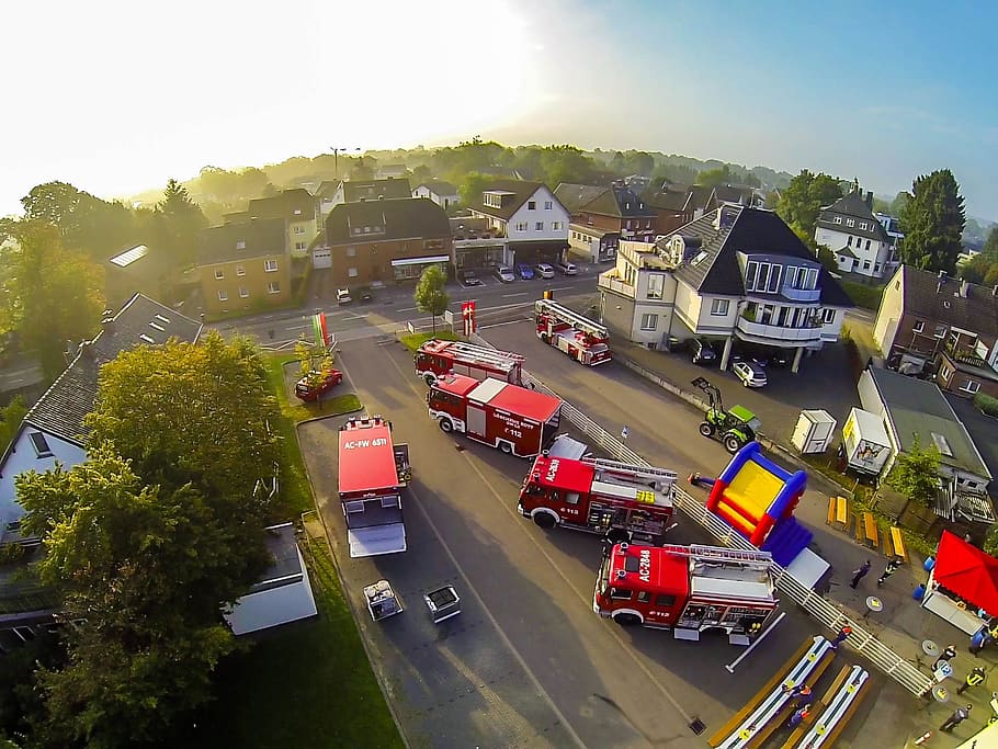 fire, roetgen, vehicles, use, civil protection, fire truck HD wallpaper