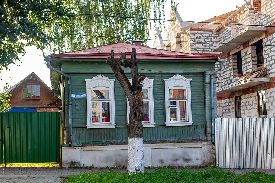 house, old, russia, borovsk, wood, historical, development