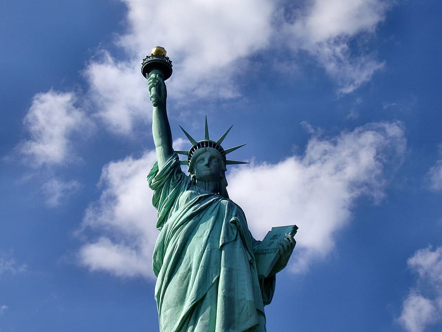 Statue Of Liberty, landmark, close, new york, america, monument, HD wallpaper
